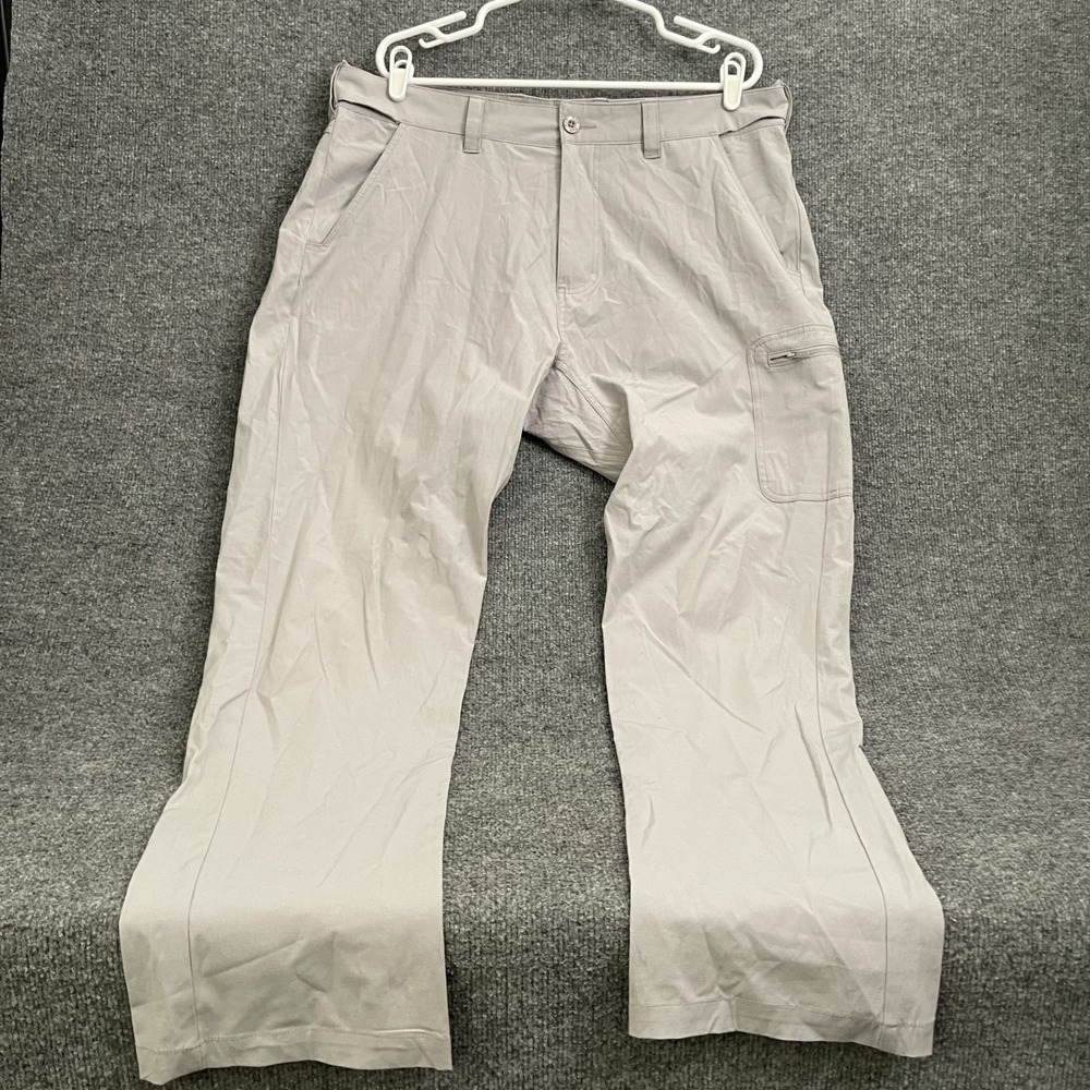 Huk Next Level Fishing Pants Mens XL Cargo Utility Tech Travel Gray NXTLVL